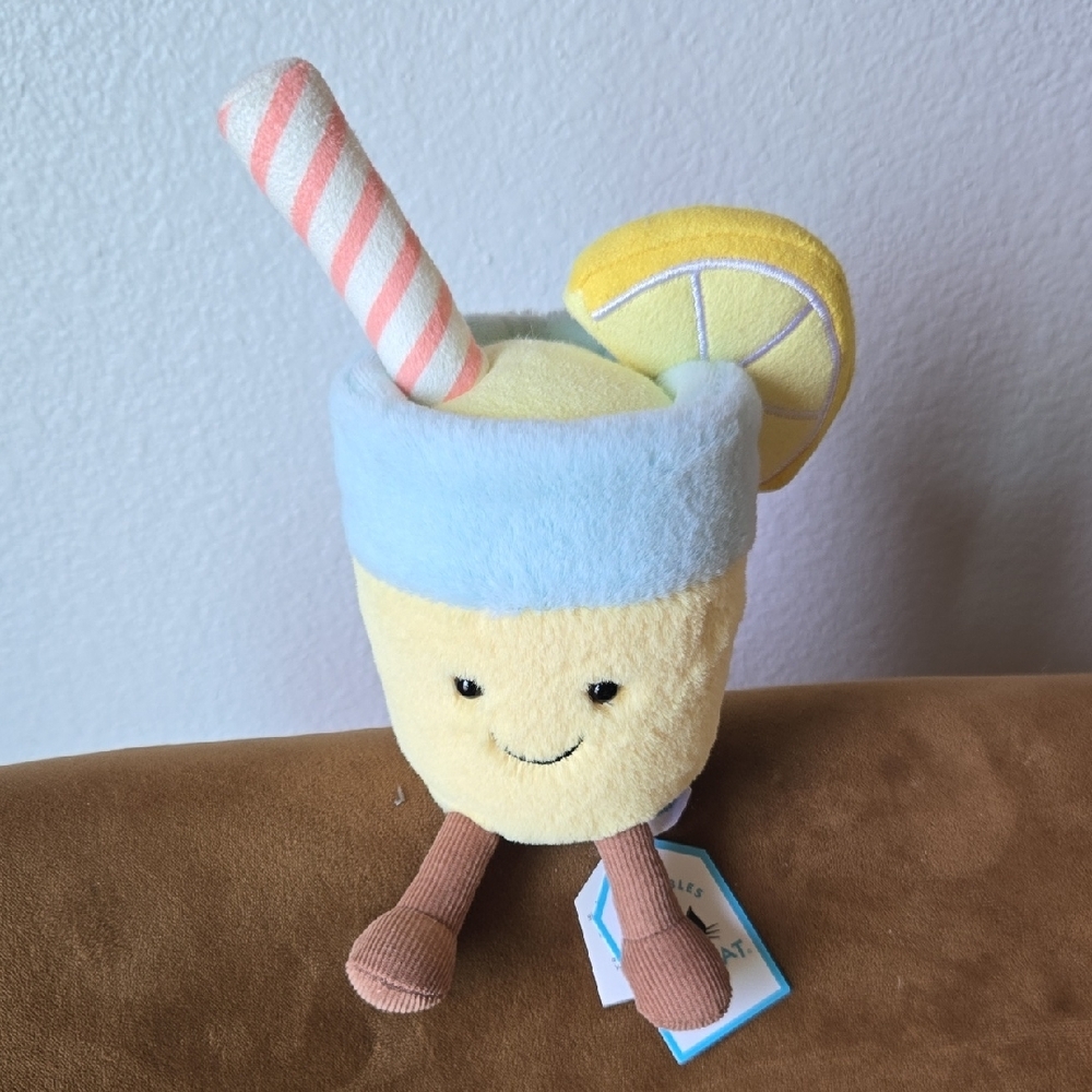 Jellycat Amuseables Lemonade 4.7x3.5x3.1" Soft & Plush BNWT Authentic - Picture 2 of 6